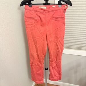 Pilcro and the Letterpress Anthropologie Pink Coral High Rise Legging Twill 30